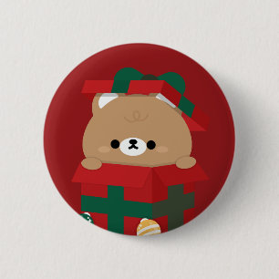 Niedlicher Spaß frohe Weihnachten Button
