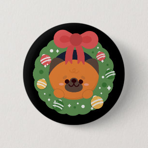 Niedlicher Spaß frohe Weihnachten Button