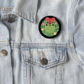 Niedlicher Spaß frohe Weihnachten Button (Beispiel)