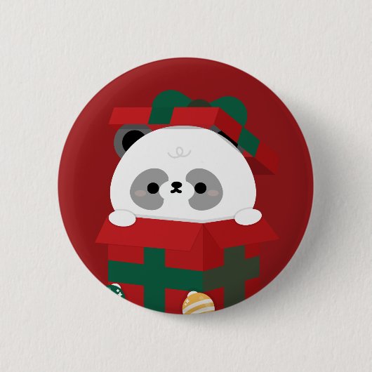 Niedlicher Spaß frohe Weihnachten Button (Vorderseite)