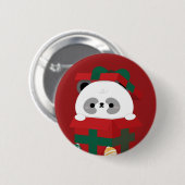 Niedlicher Spaß frohe Weihnachten Button (Vorne & Hinten)