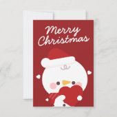 Niedlicher Spaß frohe Weihnachten Dankeskarte (Vorderseite)