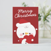 Niedlicher Spaß frohe Weihnachten Dankeskarte (Stehend Vorderseite)