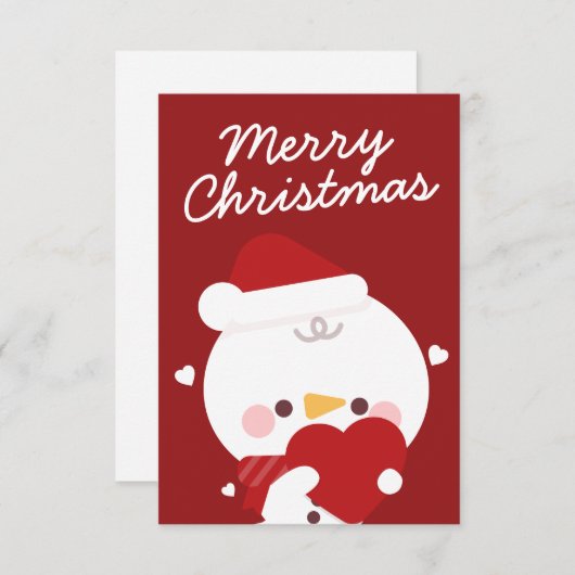 Niedlicher Spaß frohe Weihnachten Dankeskarte (Vorne/Hinten)