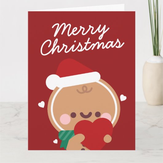 Niedlicher Spaß frohe Weihnachten Dankeskarte (Vorderseite)