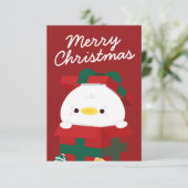 Niedlicher Spaß frohe Weihnachten Dankeskarte (Stehend Vorderseite)