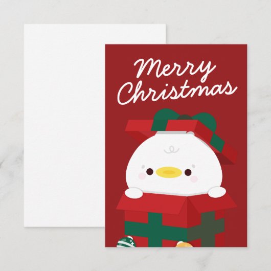 Niedlicher Spaß frohe Weihnachten Dankeskarte (Vorne/Hinten)