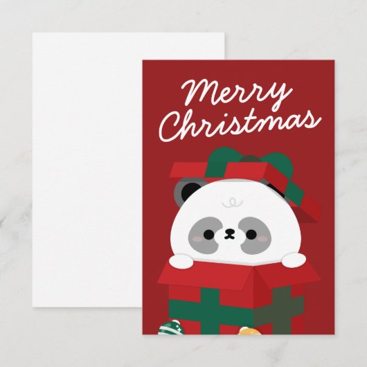 Niedlicher Spaß frohe Weihnachten Dankeskarte (Vorne/Hinten)