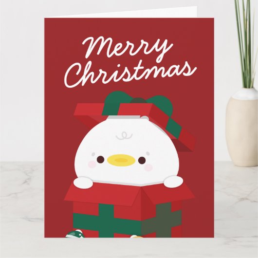 Niedlicher Spaß frohe Weihnachten Dankeskarte (Vorderseite)