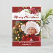 Niedlicher Spaß Frohe Weihnachten Foto (Stehend Vorderseite)