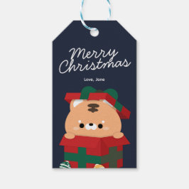 Niedlicher Spaß frohe Weihnachten Geschenkanhänger