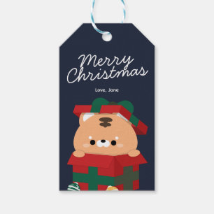 Niedlicher Spaß frohe Weihnachten Geschenkanhänger