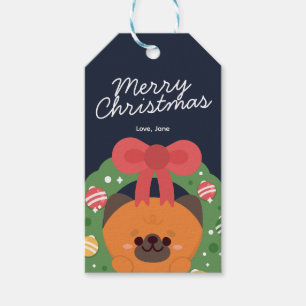 Niedlicher Spaß frohe Weihnachten Geschenkanhänger