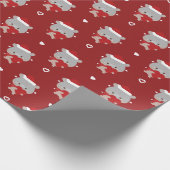 Niedlicher Spaß frohe Weihnachten Geschenkpapier (Ecke)