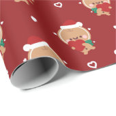 Niedlicher Spaß frohe Weihnachten Geschenkpapier (Rolleneckpunkt)