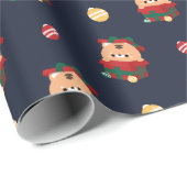 Niedlicher Spaß frohe Weihnachten Geschenkpapier (Rolleneckpunkt)