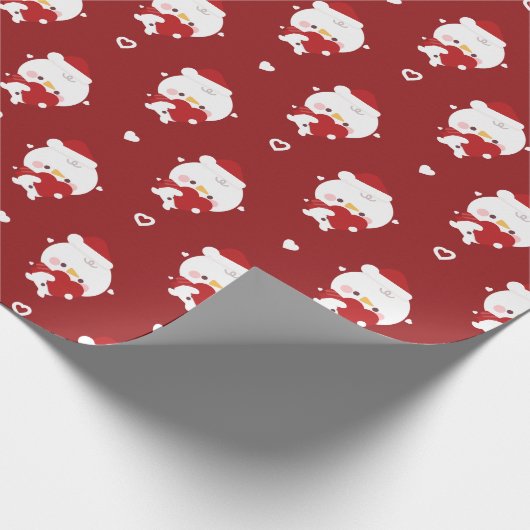 Niedlicher Spaß frohe Weihnachten Geschenkpapier (Ecke)