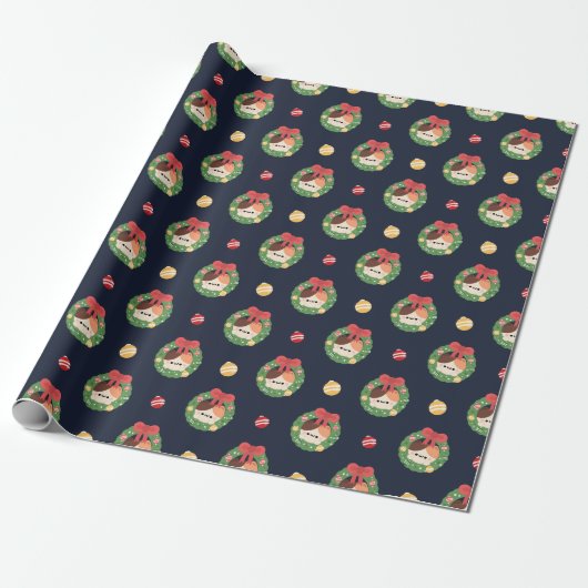 Niedlicher Spaß frohe Weihnachten Geschenkpapier (Ungerollt)