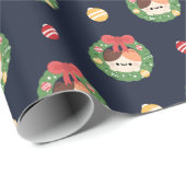 Niedlicher Spaß frohe Weihnachten Geschenkpapier (Rolleneckpunkt)