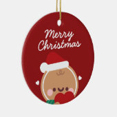 Niedlicher Spaß frohe Weihnachten Keramik Ornament (Rechts)