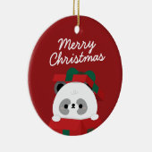 Niedlicher Spaß frohe Weihnachten Keramik Ornament (Rechts)