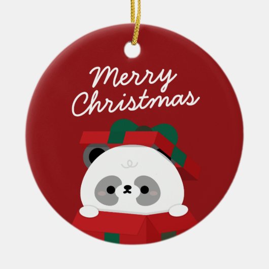 Niedlicher Spaß frohe Weihnachten Keramik Ornament (Vorne)