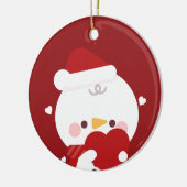 Niedlicher Spaß frohe Weihnachten Keramik Ornament (Links)