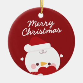 Niedlicher Spaß frohe Weihnachten Keramik Ornament