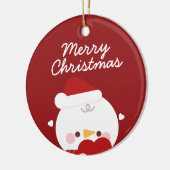 Niedlicher Spaß frohe Weihnachten Keramik Ornament (Links)