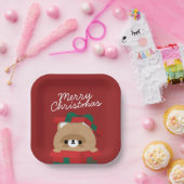 Niedlicher Spaß frohe Weihnachten Pappteller (Party)