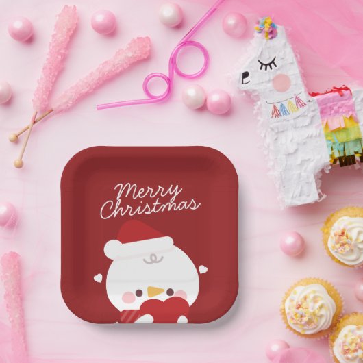 Niedlicher Spaß frohe Weihnachten Pappteller (Party)