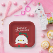 Niedlicher Spaß frohe Weihnachten Pappteller (Party)