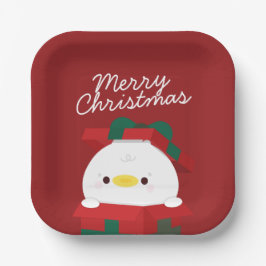 Niedlicher Spaß frohe Weihnachten Pappteller