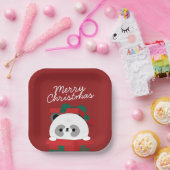 Niedlicher Spaß frohe Weihnachten Pappteller (Party)