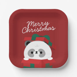 Niedlicher Spaß frohe Weihnachten Pappteller