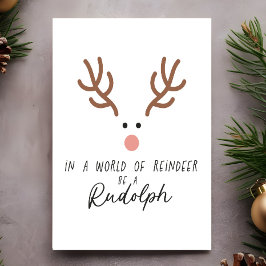 Niedlicher Spaß Frohe Weihnachten Rudolph Postkarte