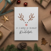 Niedlicher Spaß Frohe Weihnachten Rudolph Postkarte
