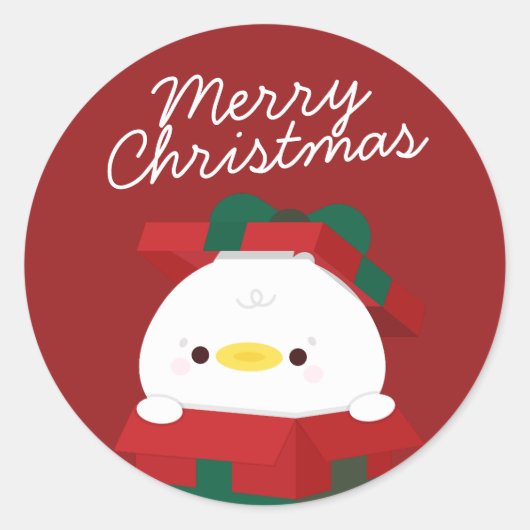 Niedlicher Spaß frohe Weihnachten Runder Aufkleber (Vorderseite)