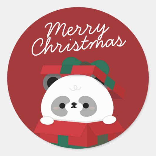 Niedlicher Spaß frohe Weihnachten Runder Aufkleber (Vorderseite)