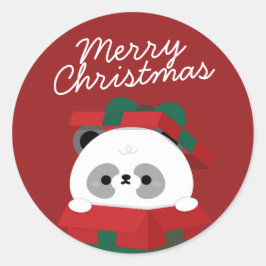 Niedlicher Spaß frohe Weihnachten Runder Aufkleber