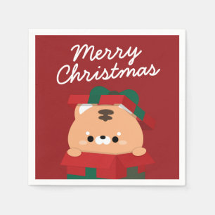 Niedlicher Spaß frohe Weihnachten Serviette