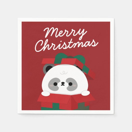 Niedlicher Spaß frohe Weihnachten Serviette (Vorderseite)