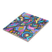 Niedlicher Spaß Funky farbenfrohe, feine, whimsiki Fliese (Seite)