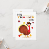 Niedlicher Spaß für die Türkei Karte (Vorderseite/Rückseite Beispiel)