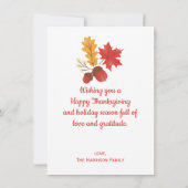 Niedlicher Spaß für die Türkei Karte (Rückseite)