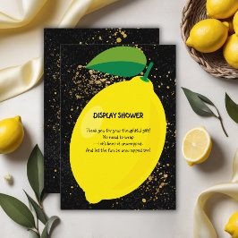 Niedlicher Spaß Gelbe Lemon Gold Glitzer Kinderdus Begleitkarte