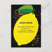 Niedlicher Spaß Gelbe Lemon Gold Glitzer Kinderdus Begleitkarte (Vorderseite)