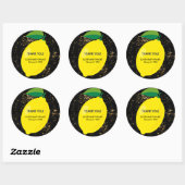 Niedlicher Spaß Gelbe Lemon Gold Glitzer Kinderdus Runder Aufkleber (Blatt)