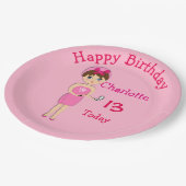 Niedlicher Spaß Girly Pamper Wellness-Center Party Pappteller (Schrägansicht)