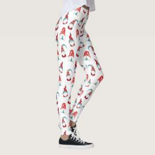 Niedlicher Spaß Gnome Elf Modernes Nordic Muster  Leggings